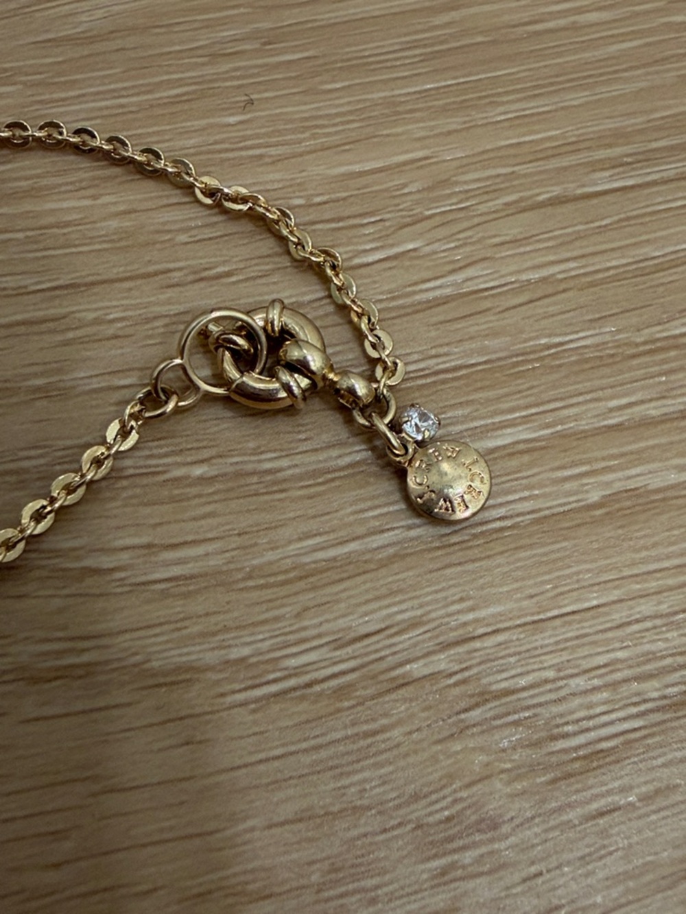 J.Crew Black Bow & Rhinestone Gold Chain Necklace - Picture 2 of 5